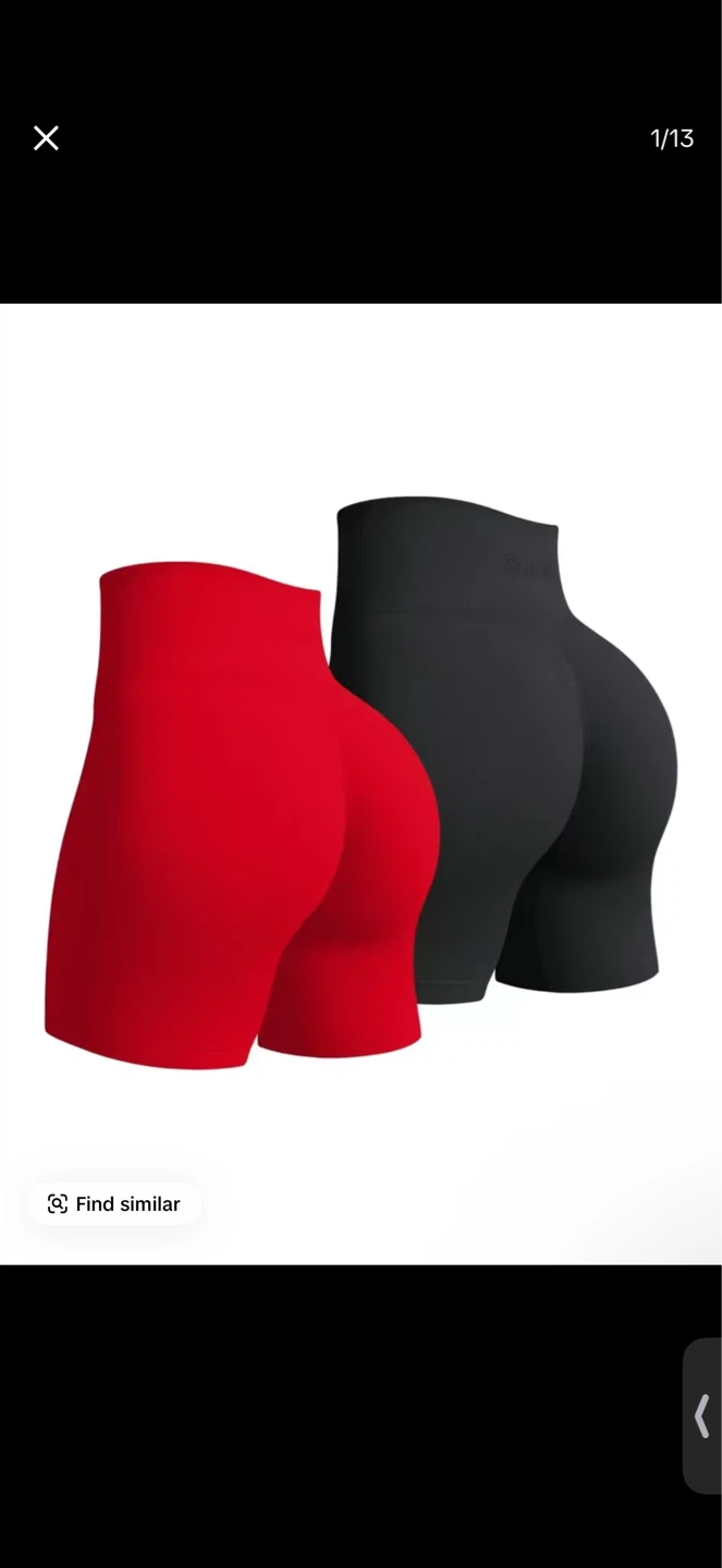 Seamless Ribbed V-Waist Biker Shorts - photo 3