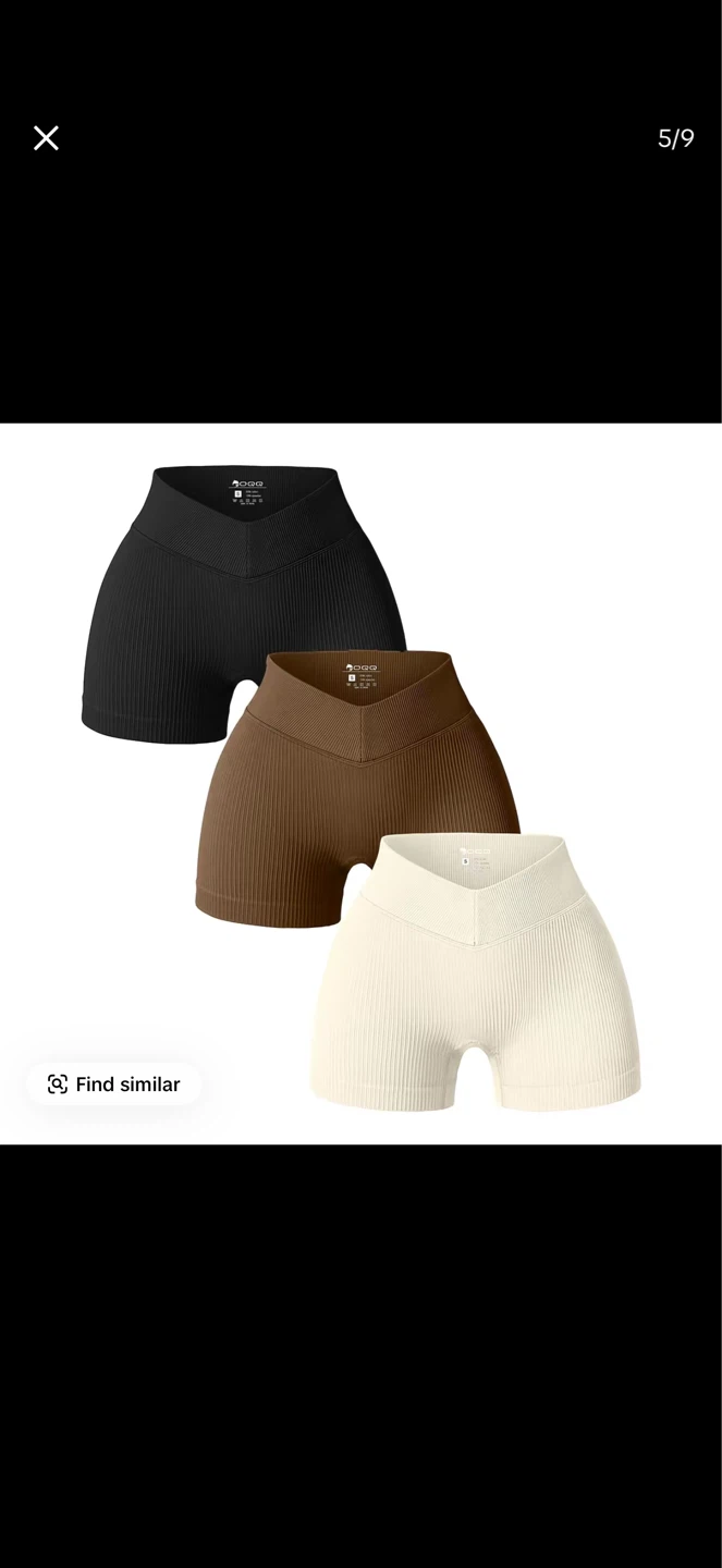 Seamless Ribbed V-Waist Biker Shorts - photo 5