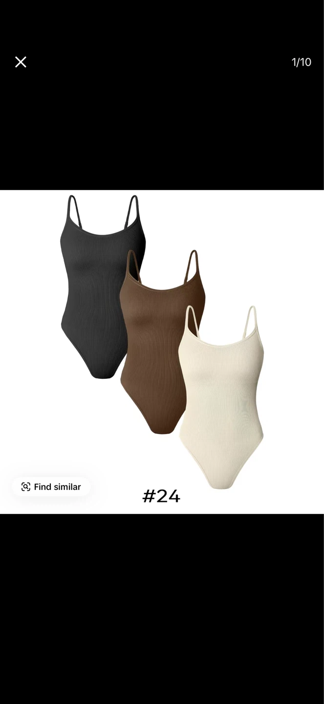 Women's Ribbed Bodysuit 3-Pack - photo 4