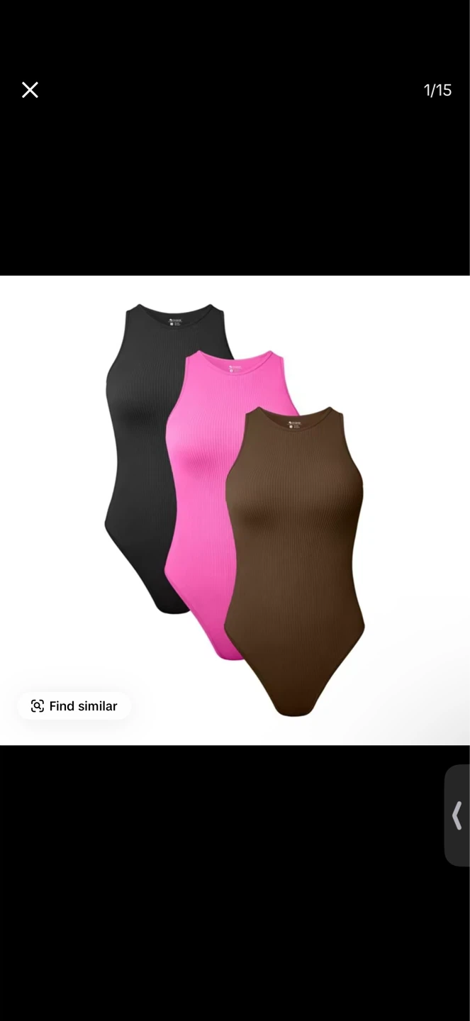 Women's Ribbed Bodysuit 3-Pack