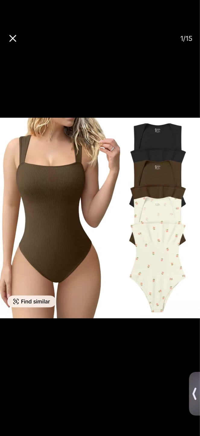 Women's Ribbed Bodysuit 3-Pack - photo 2