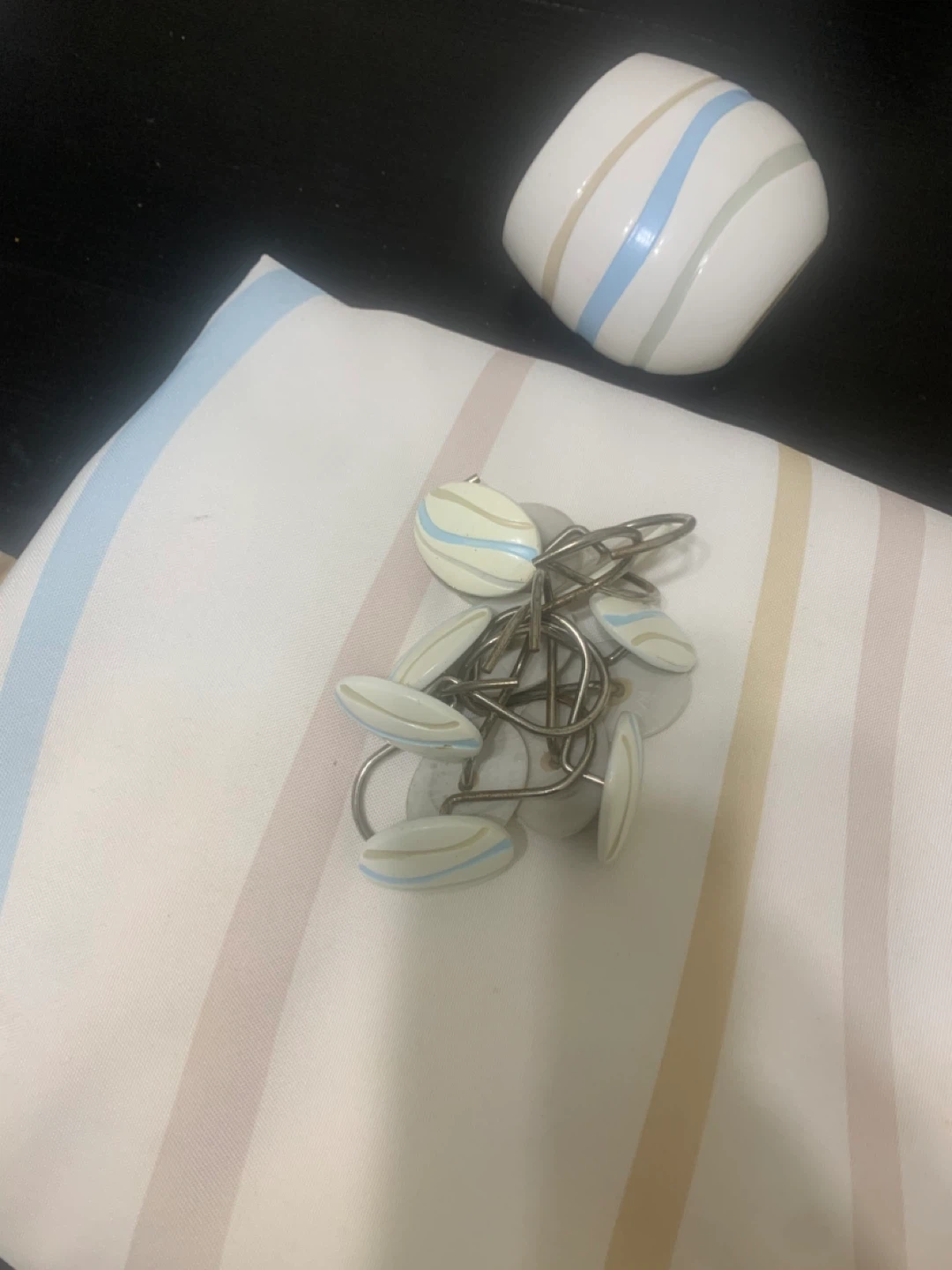 Matching Shower Curtain Hooks & Toothbrush Holder Set - photo 2