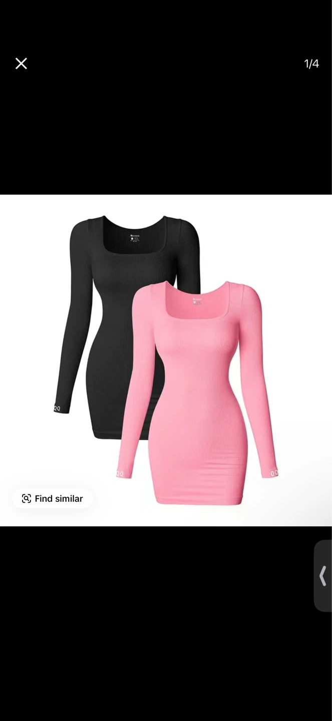 Ribbed Long Sleeve Bodycon Dress