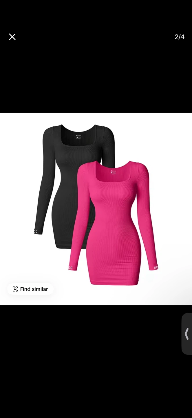Ribbed Long Sleeve Bodycon Dress - photo 2