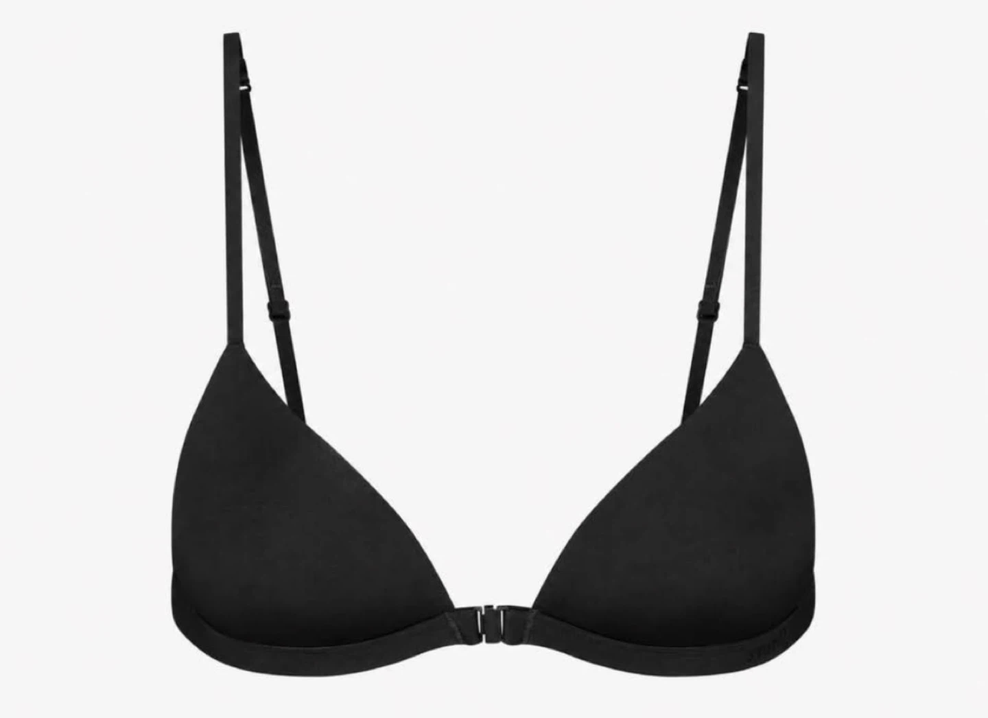 SKIMS Black Wireless Front Close Push Up Bra plus skims top - photo 5