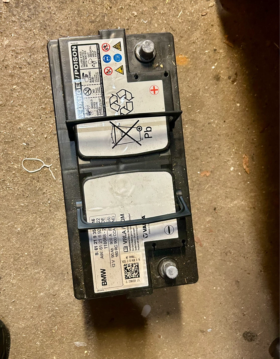 BMW Varta AGM Car Battery 12V 90Ah - photo 4