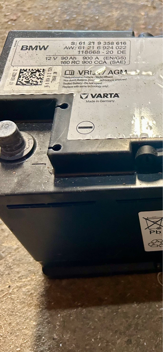 BMW Varta AGM Car Battery 12V 90Ah - photo 3