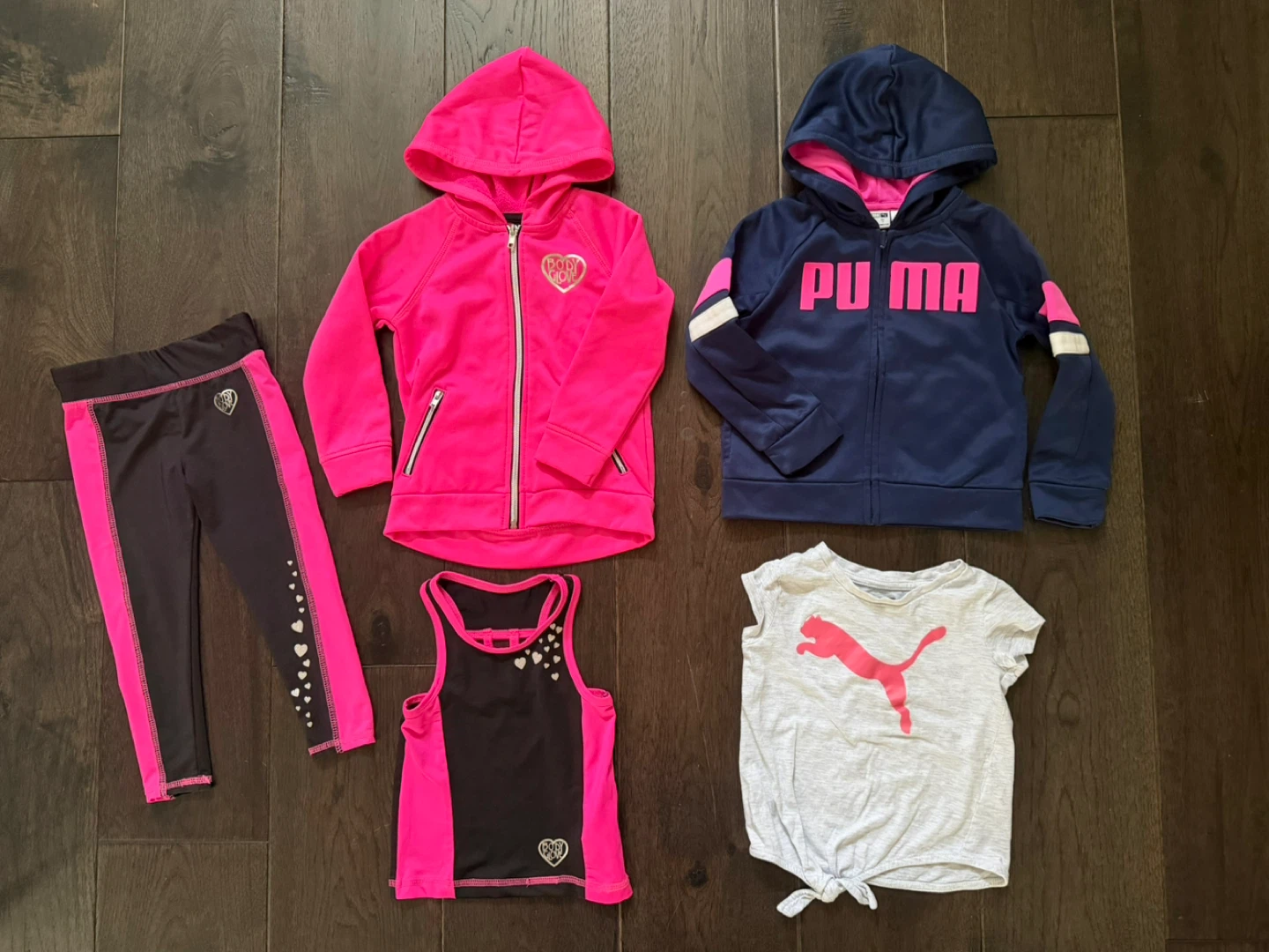 Girls toddler Athletic Wear Bundle Hoodies,Leggings,Tank, Tshirt