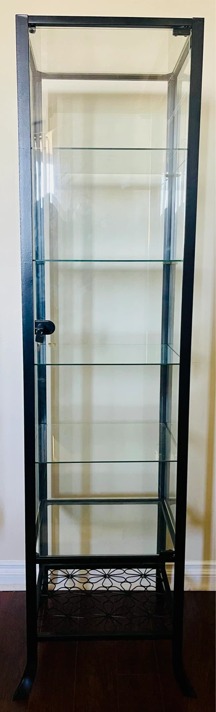 Glass Display Cabinet with Lock
