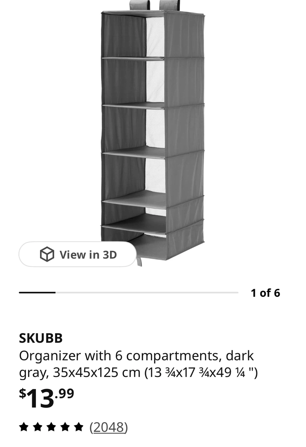 3 IKEA Skubb organizers