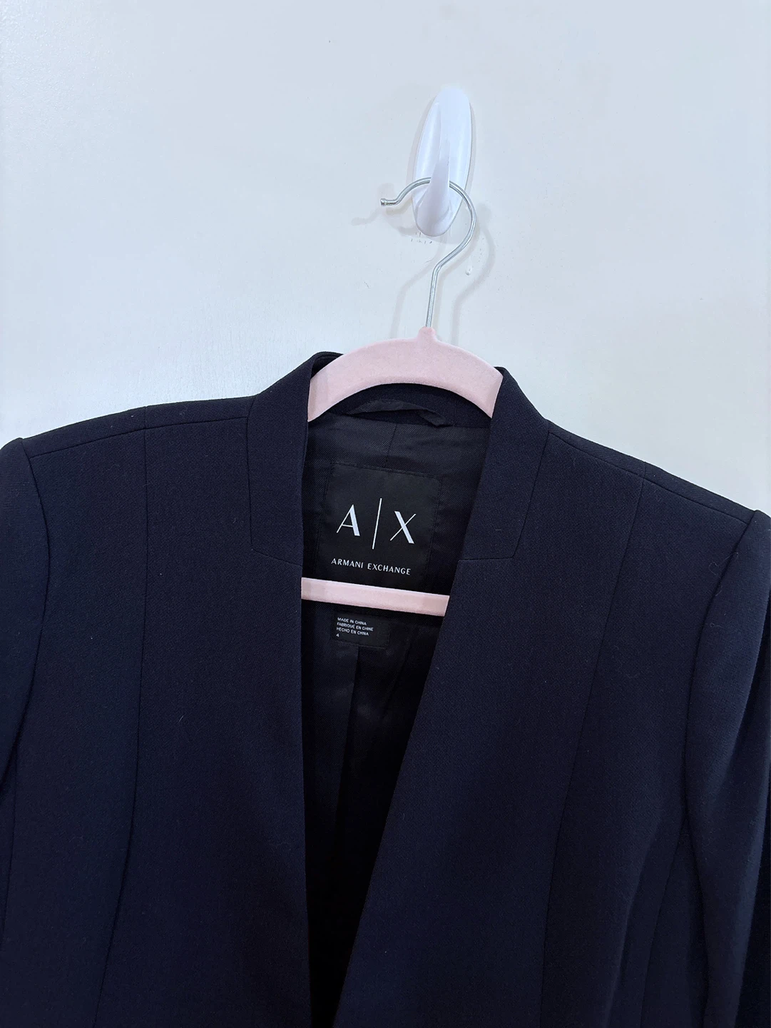 Armani Exchange Women's Navy Open-Front Blazer - photo 3