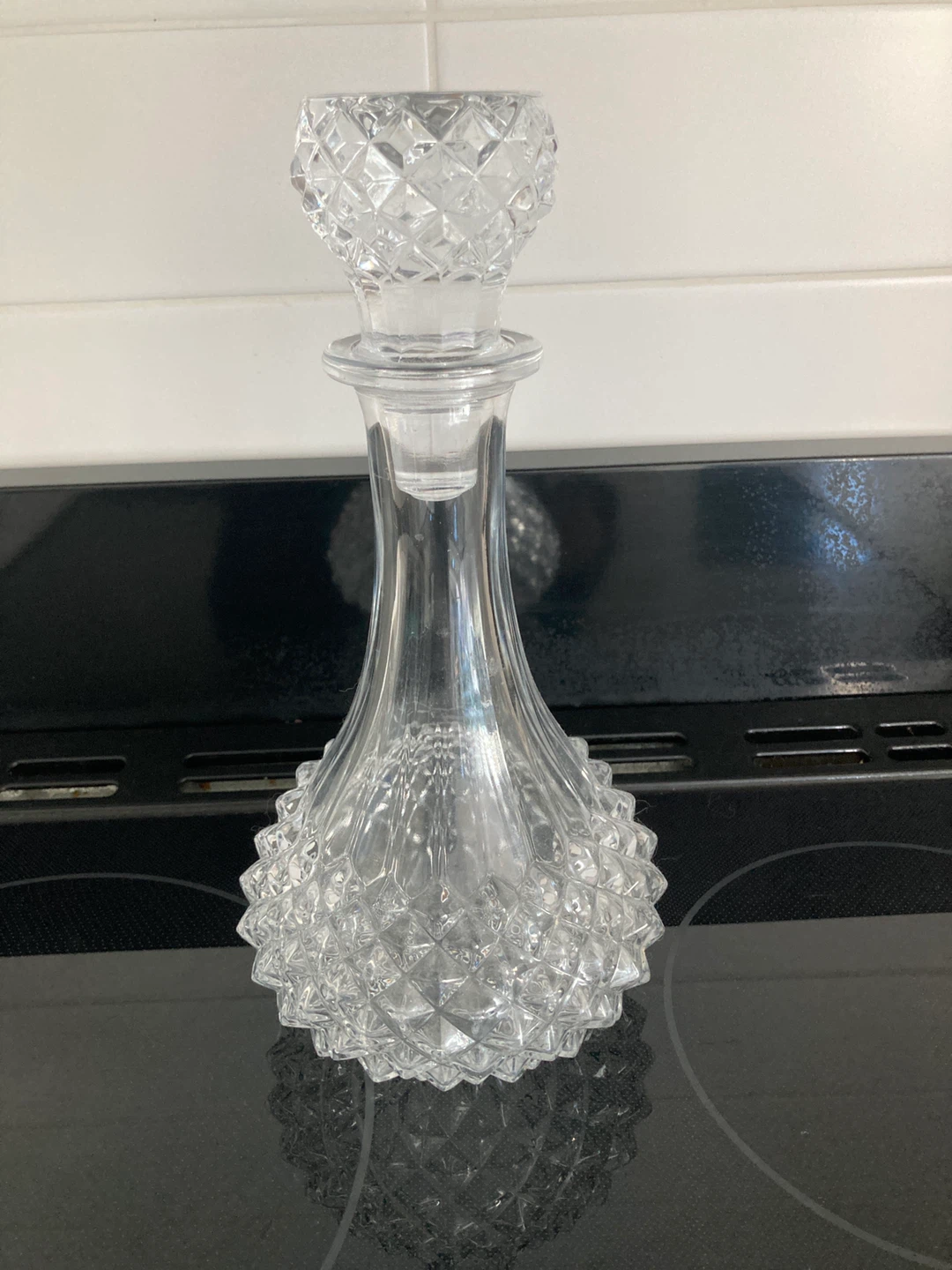 Crystal Cut Glass Decanter with Stopper