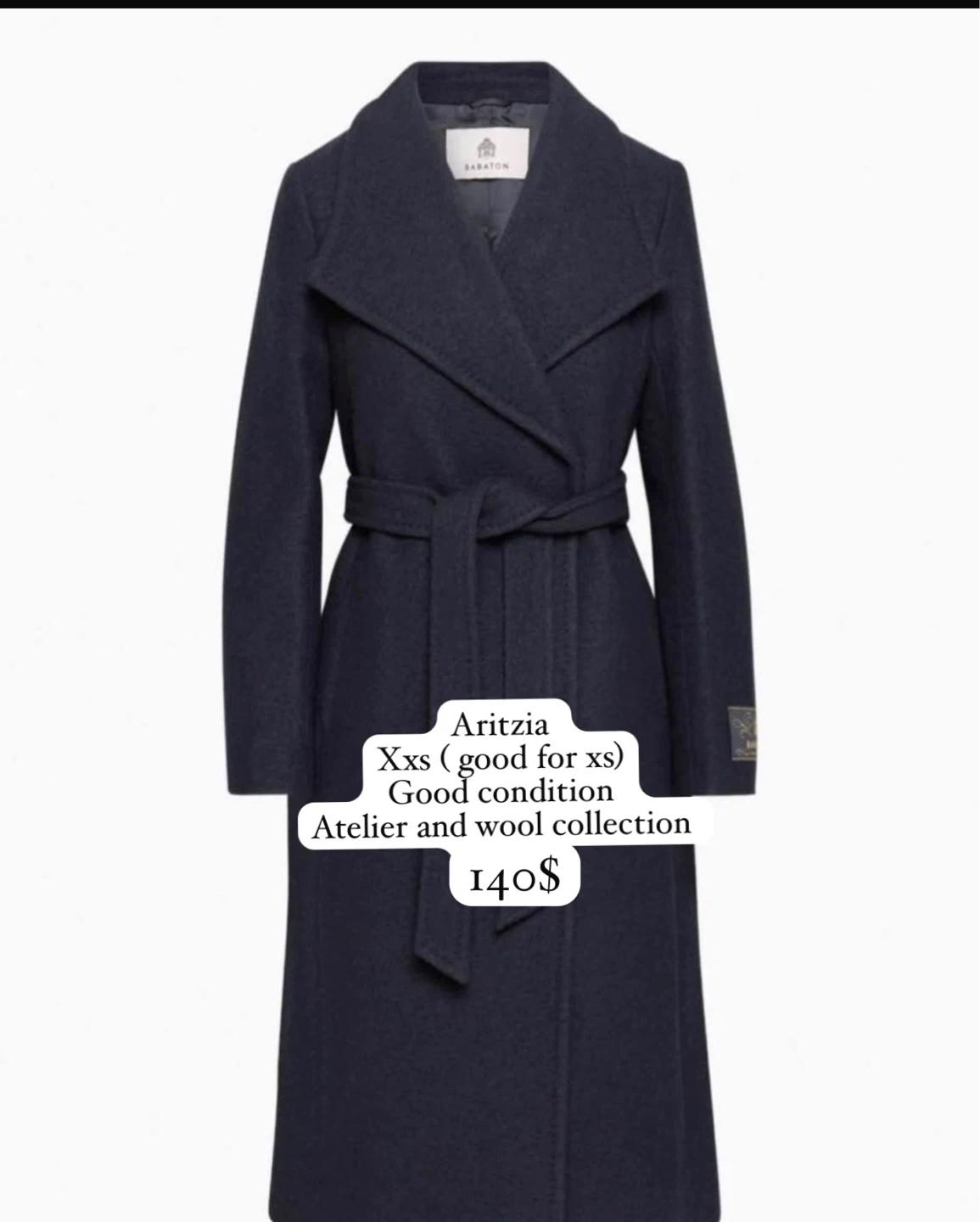 Aritzia Babaton Wool Coat XXS