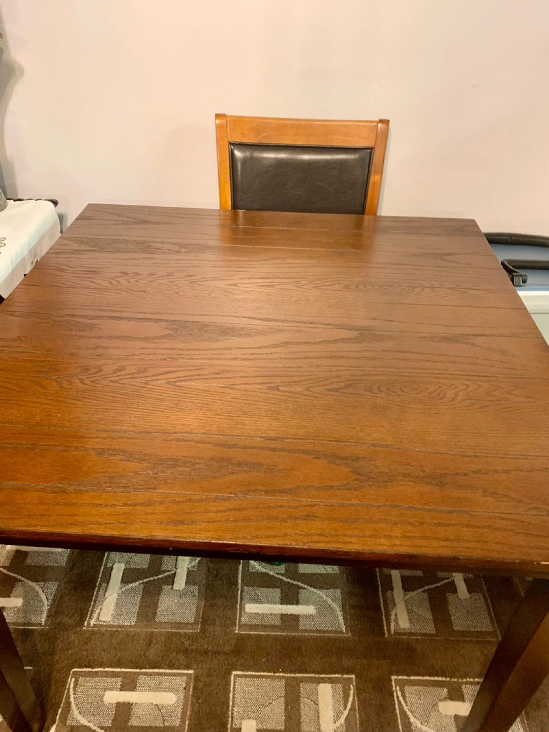 Wooden Dining Chair with Dark Upholstery - photo 2