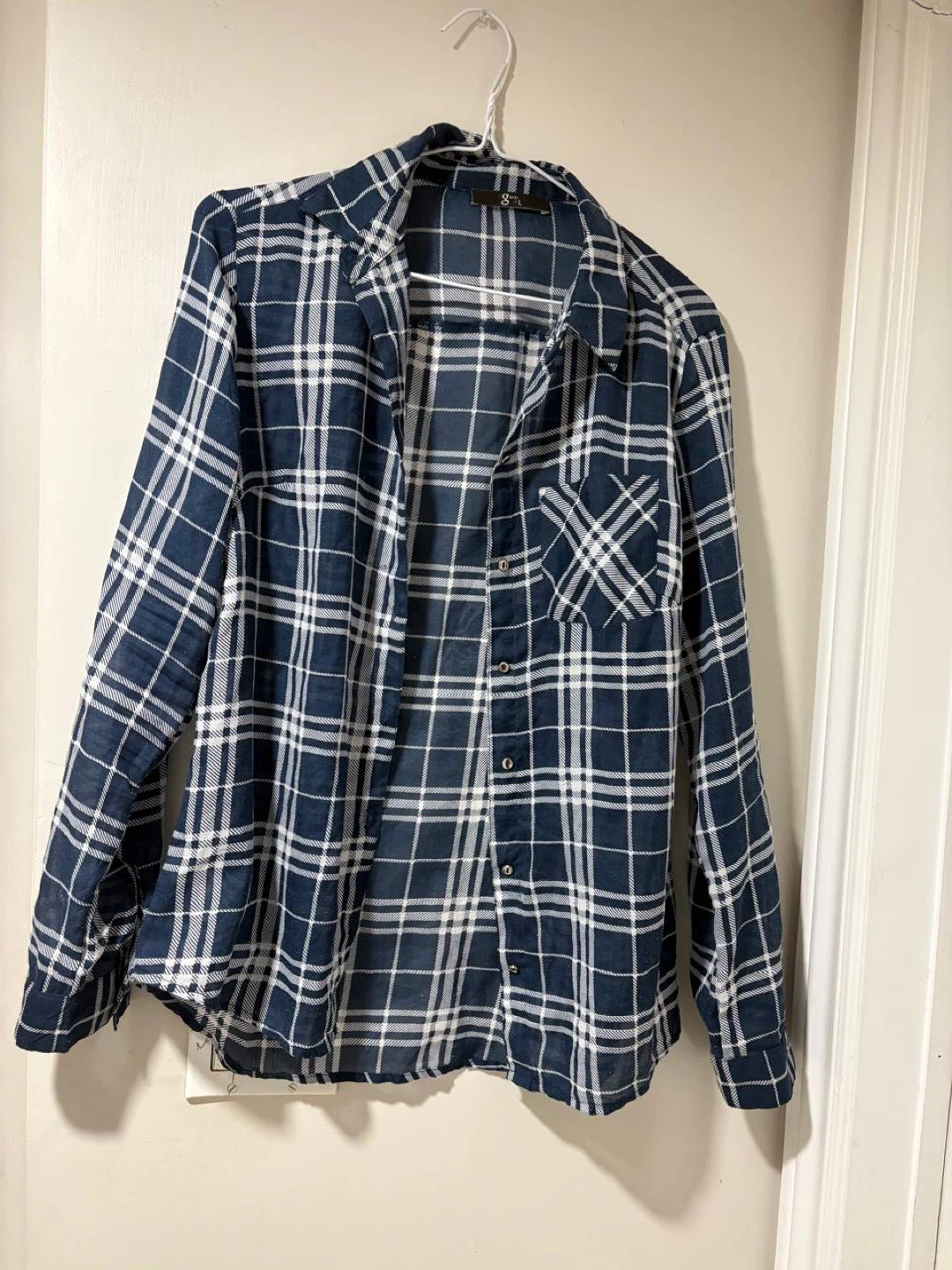 gmtr plaid button-up shirt
