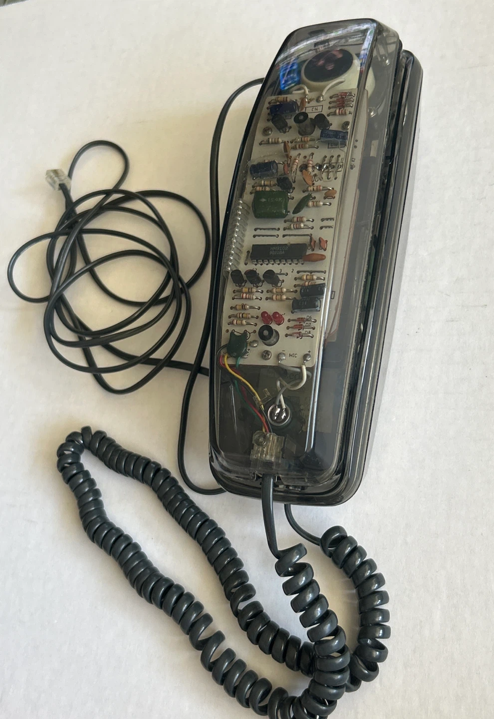 Clear Smoky Grey Retro Lone Star Telephone