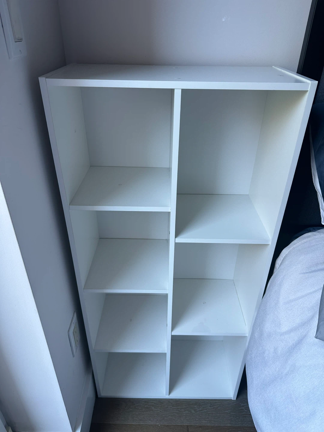 White 7-Cube Bookshelf