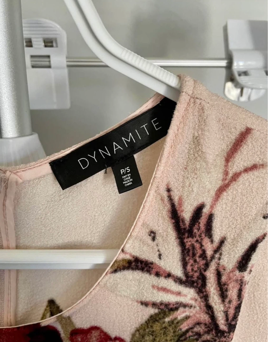 DYNAMITE Floral Pink Sleeveless Dress P/S