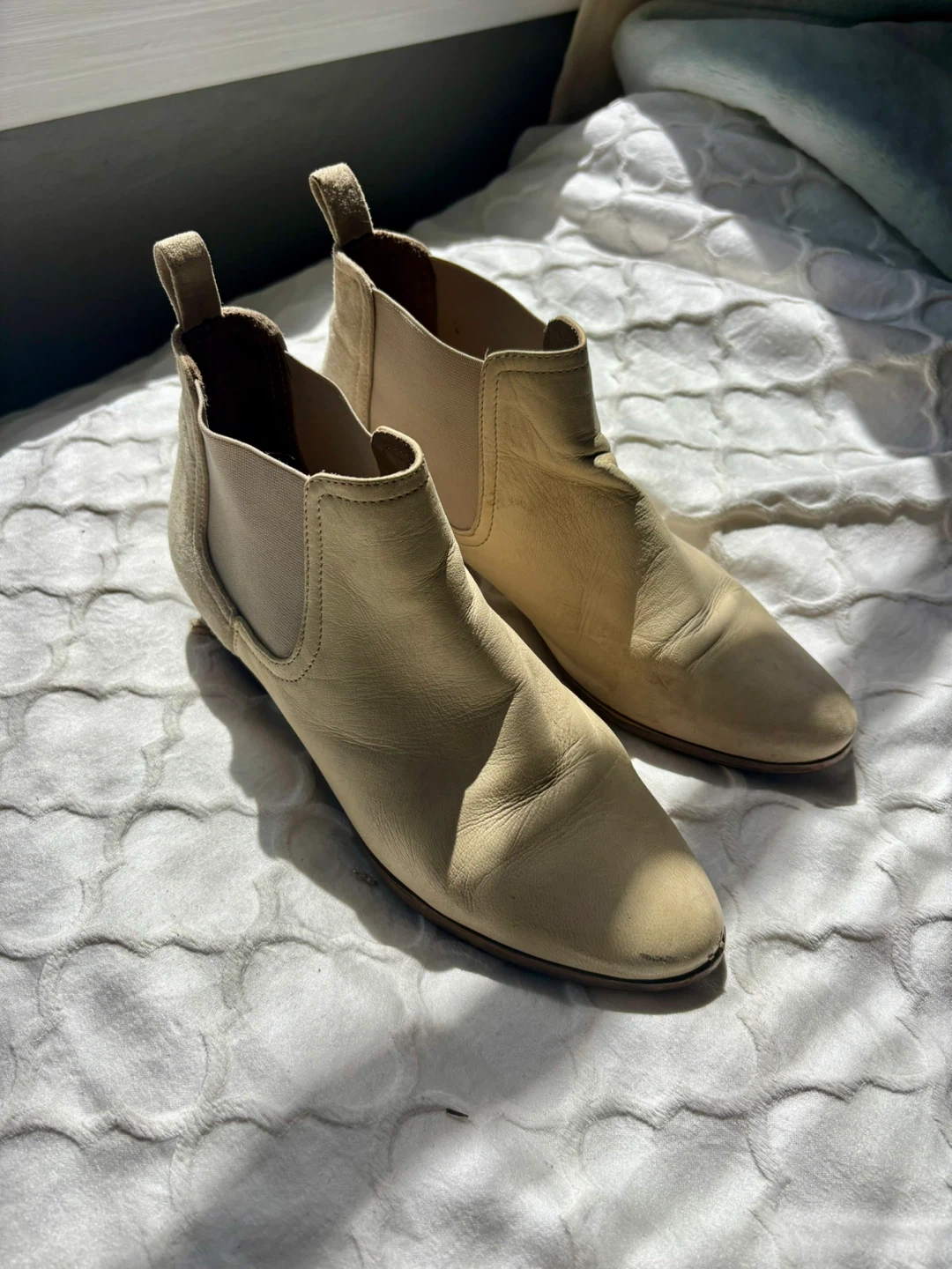 Beige Leather Chelsea Boots - photo 2