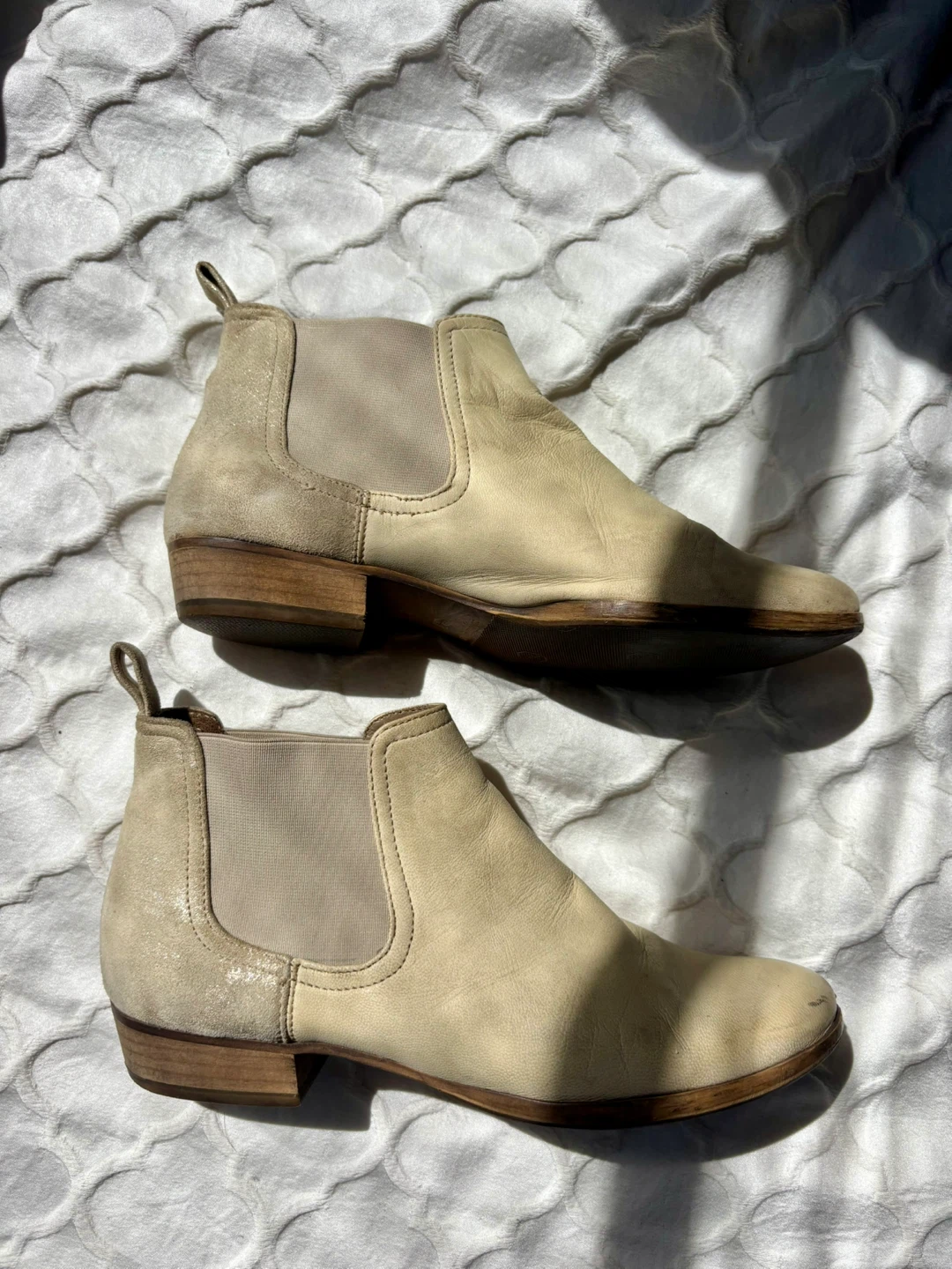 Beige Leather Chelsea Boots - photo 4