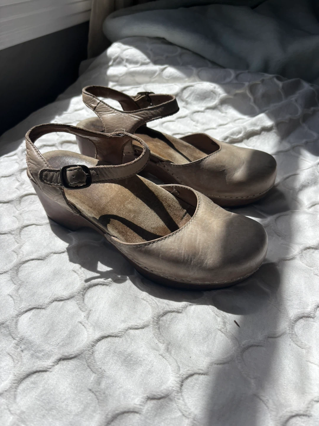 Dansko Women's Leather Clog Wedge Sandals - photo 2
