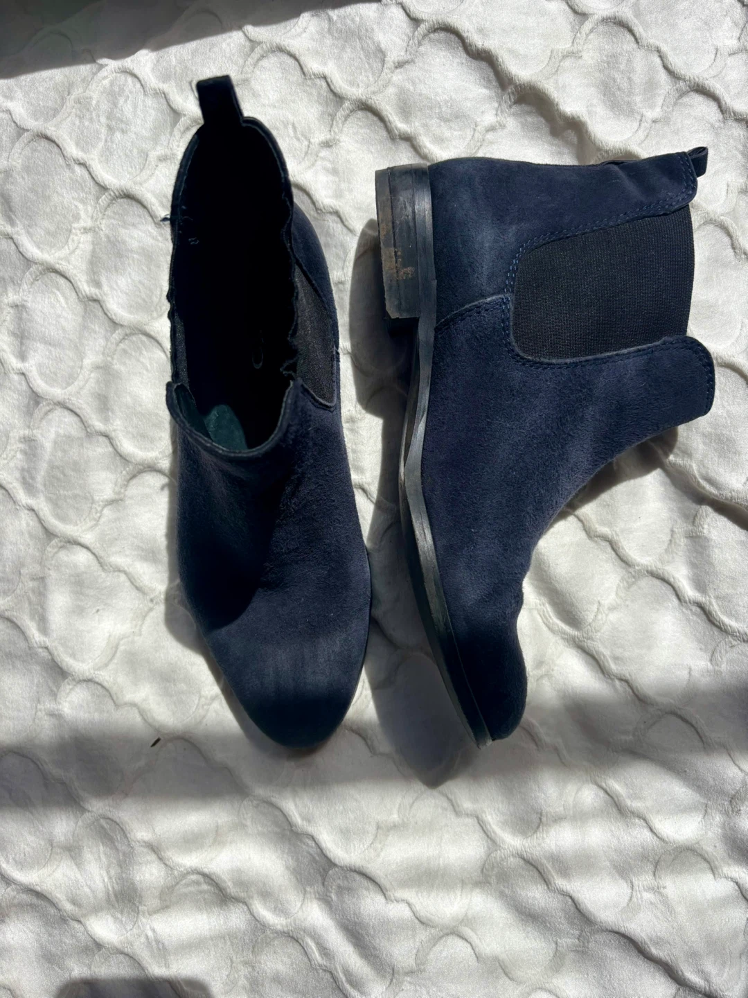 Navy Suede Chelsea Boots - photo 5