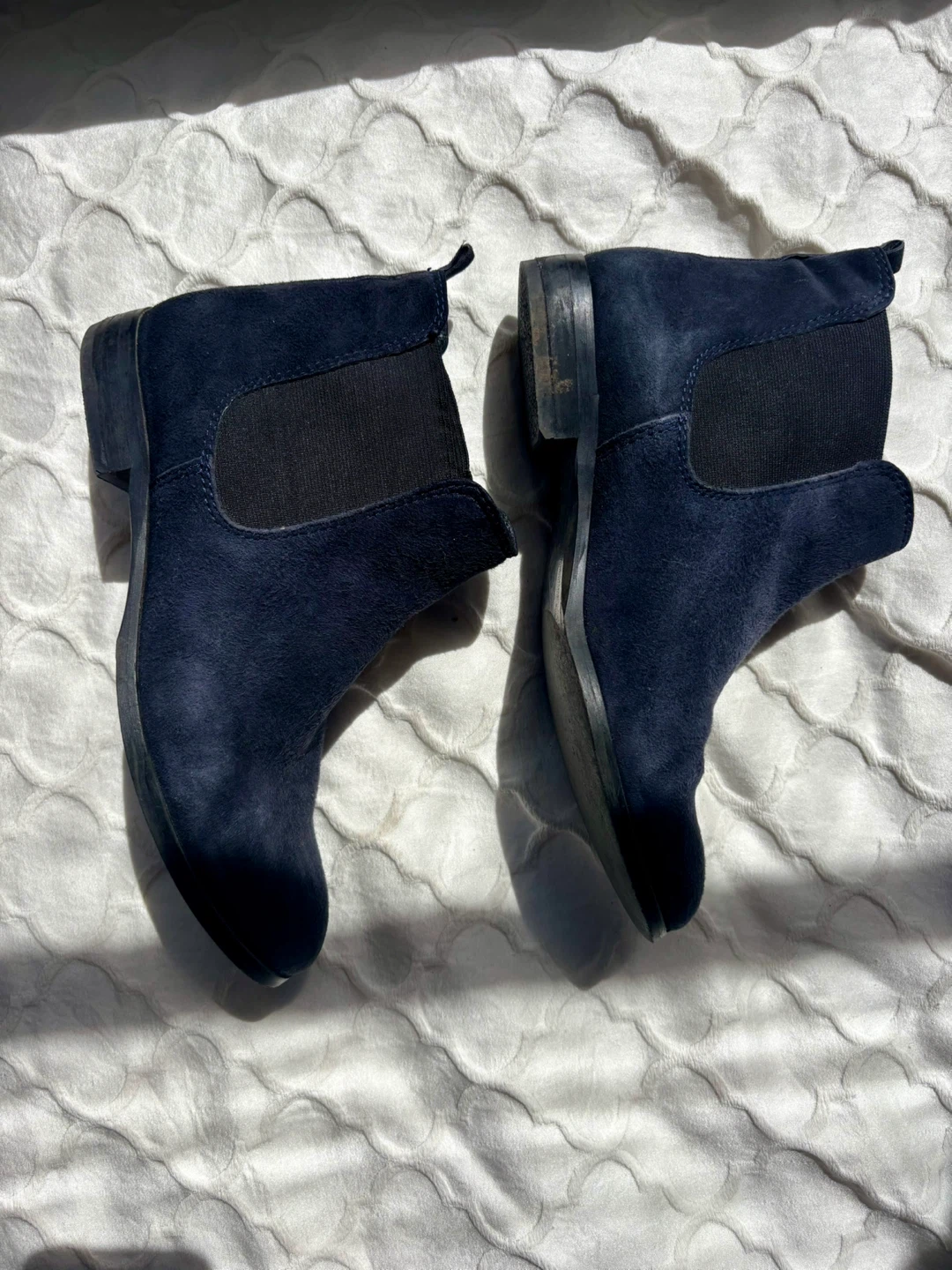 Navy Suede Chelsea Boots - photo 4