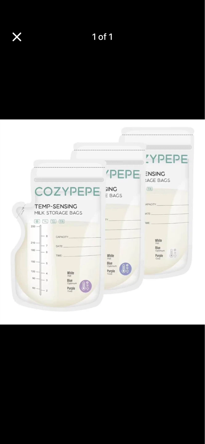 CozyPepe Temp-Sensing Milk Storage Bags