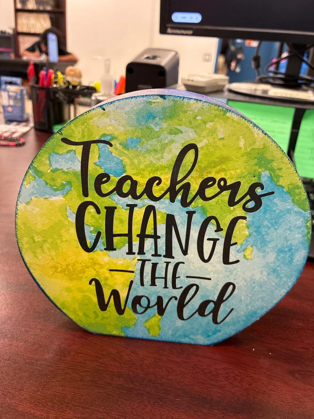 Teachers Change The World Desk Decor