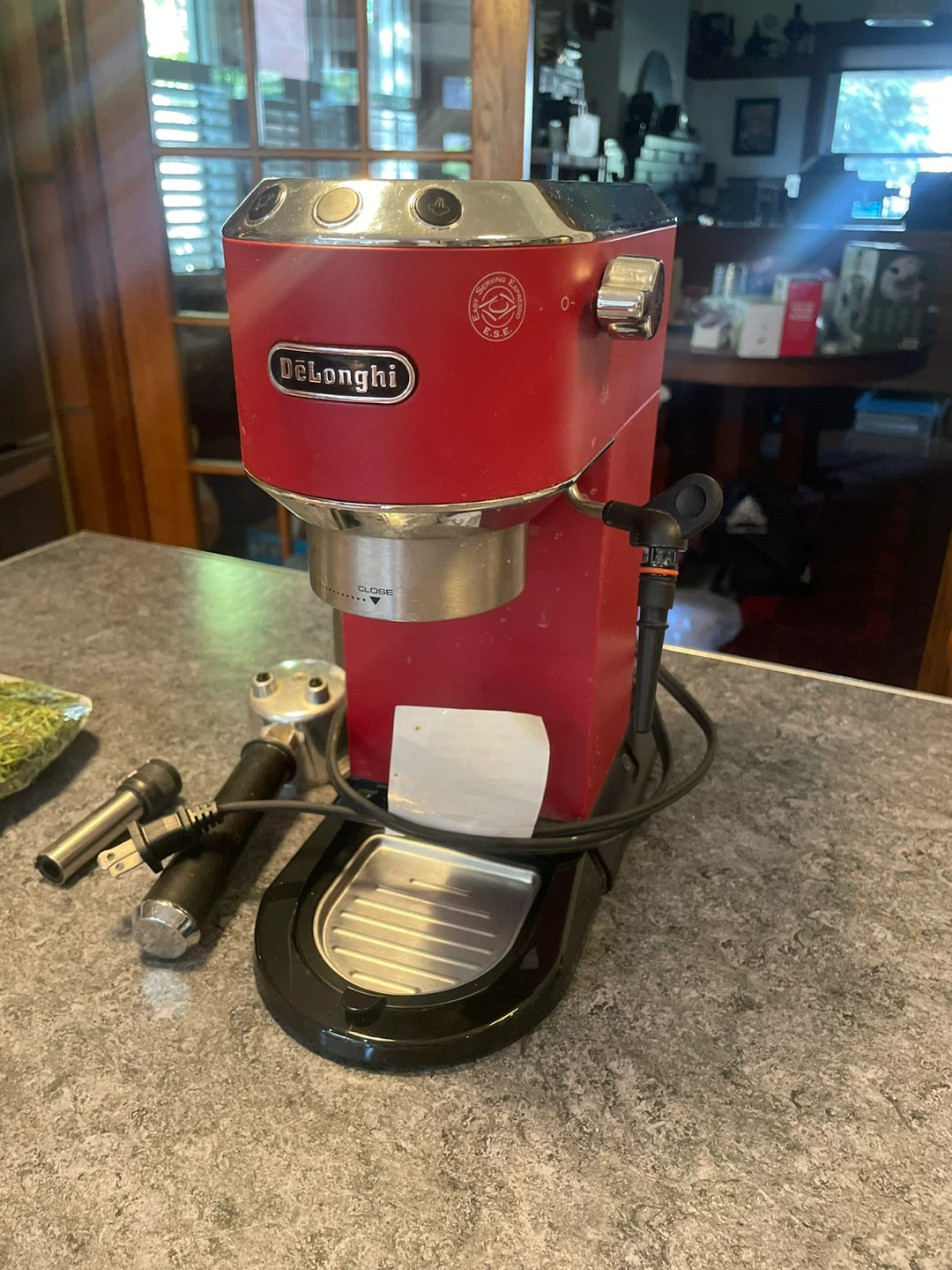 DeLonghi Red Espresso Machine