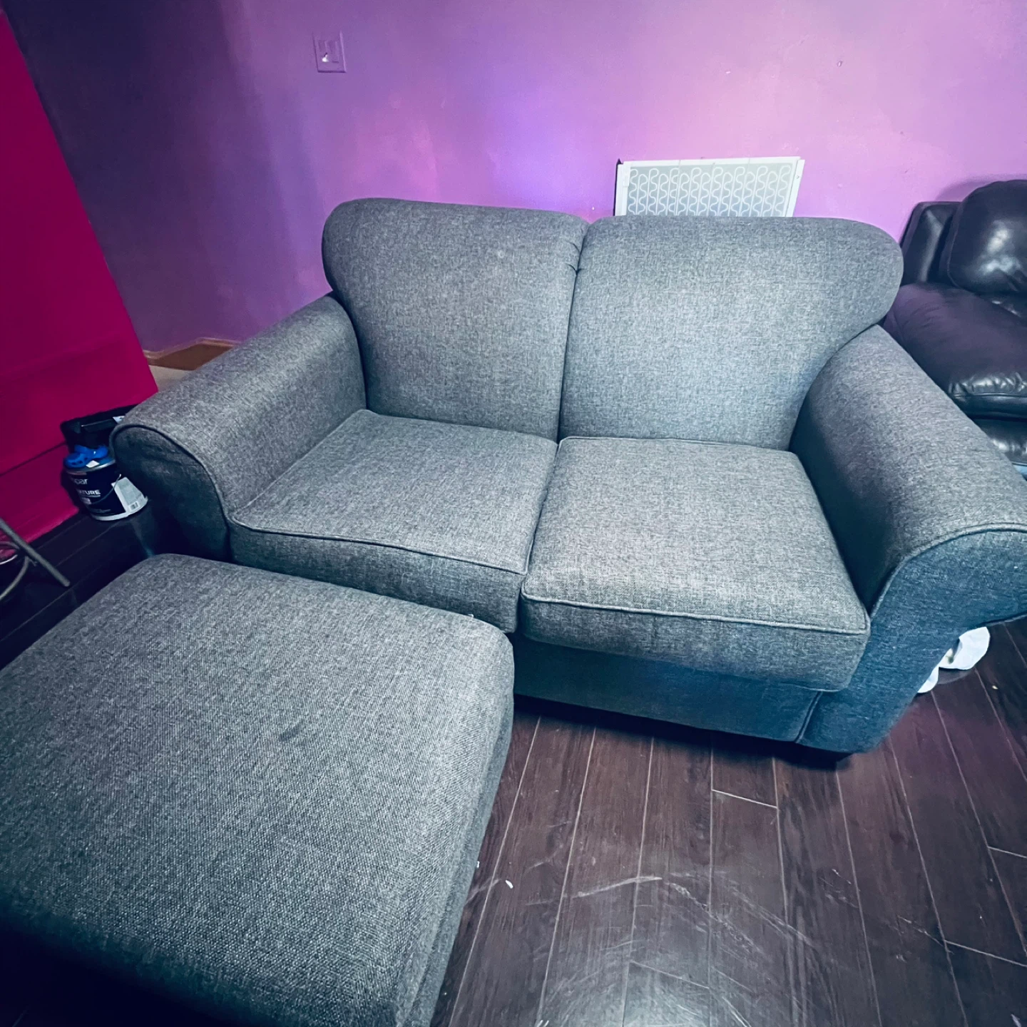 Grey Sofa with Ottoman - photo 2