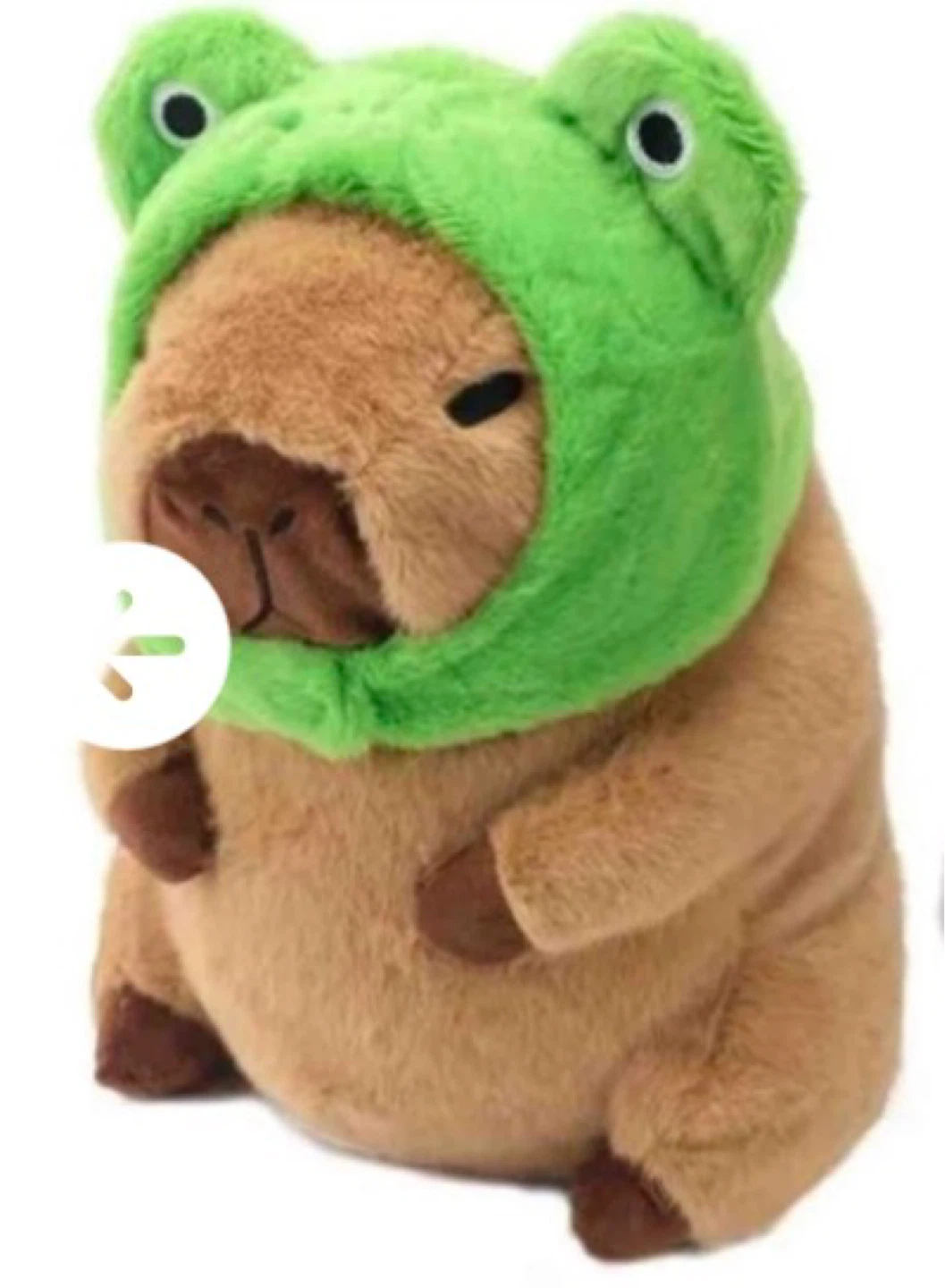 Capybara Plush with frog and pig hat