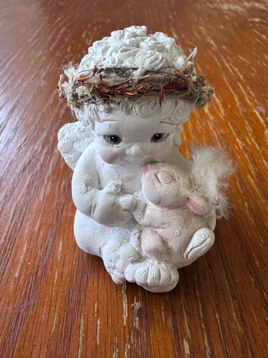 Cherub with Bunny Figurine