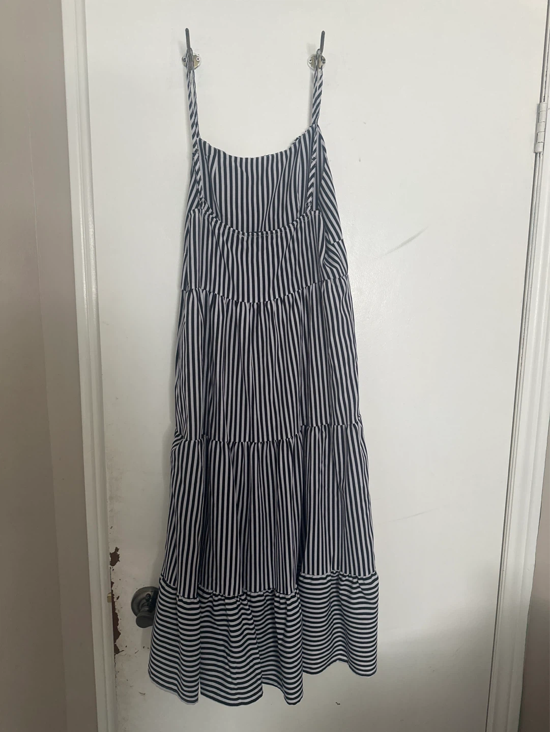 Striped Tiered Midi Dress - photo 3