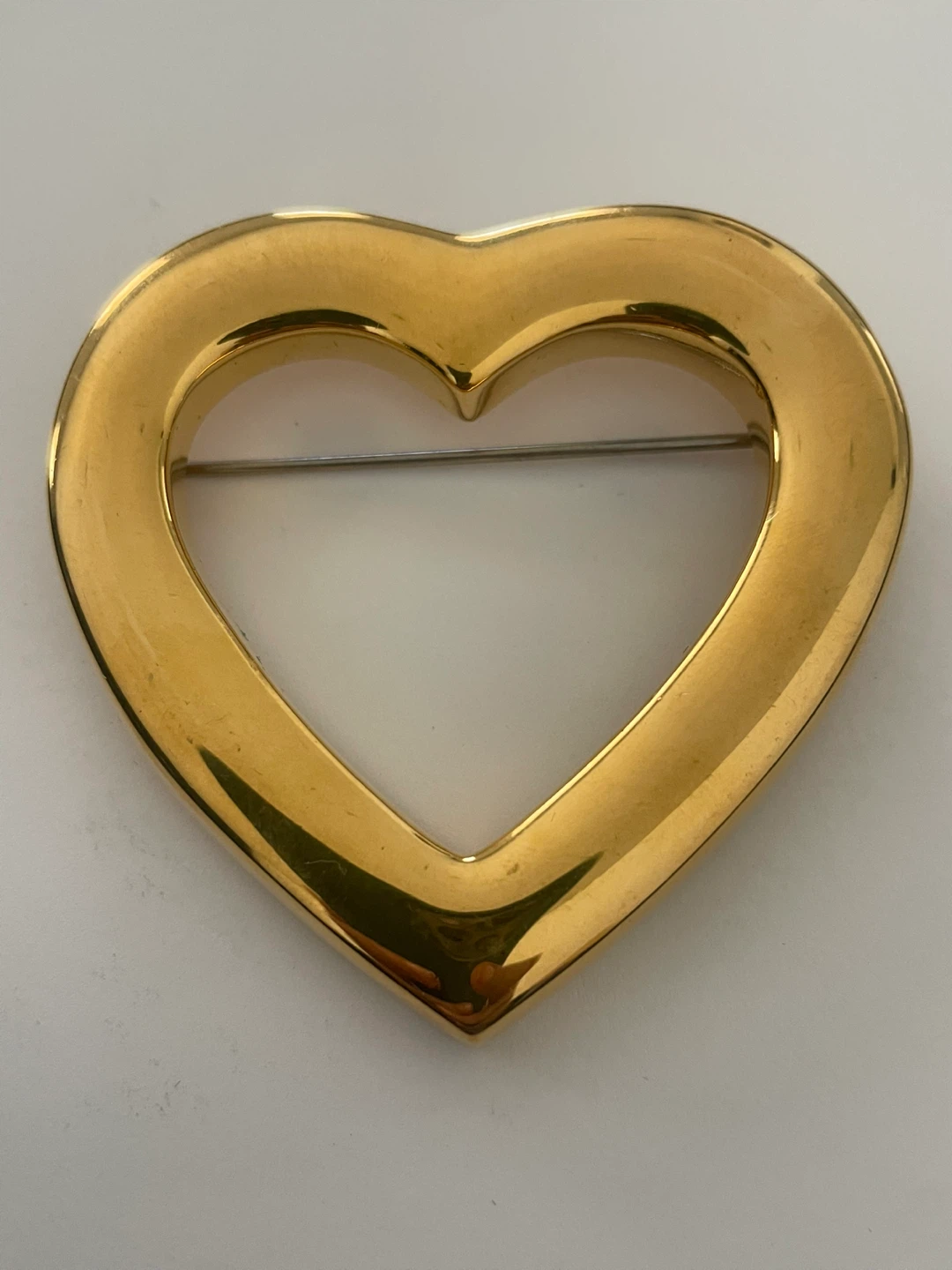 ALFRED SUNG VINTAGE Gold Tone Heart Brooch - photo 2