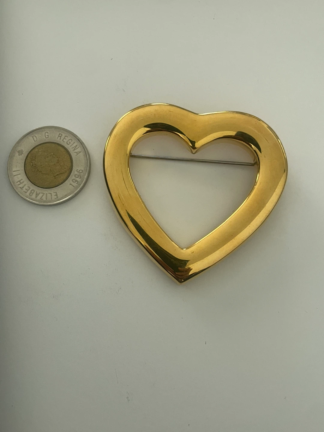 ALFRED SUNG VINTAGE Gold Tone Heart Brooch - photo 4