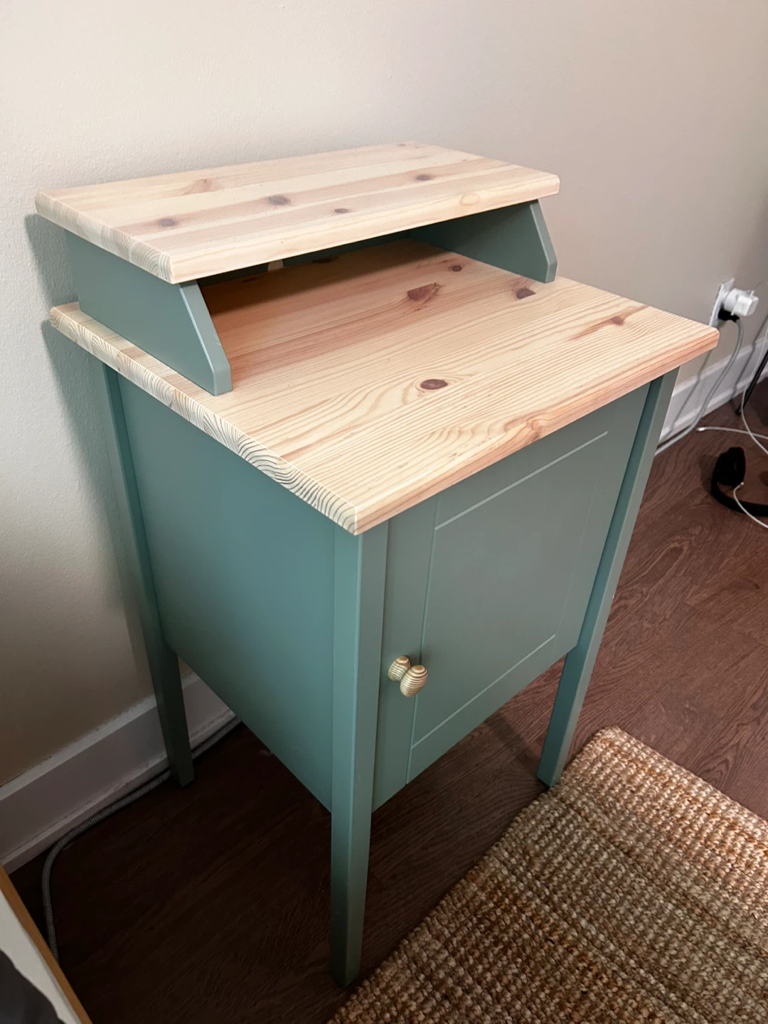 Teal bedside locker - photo 3