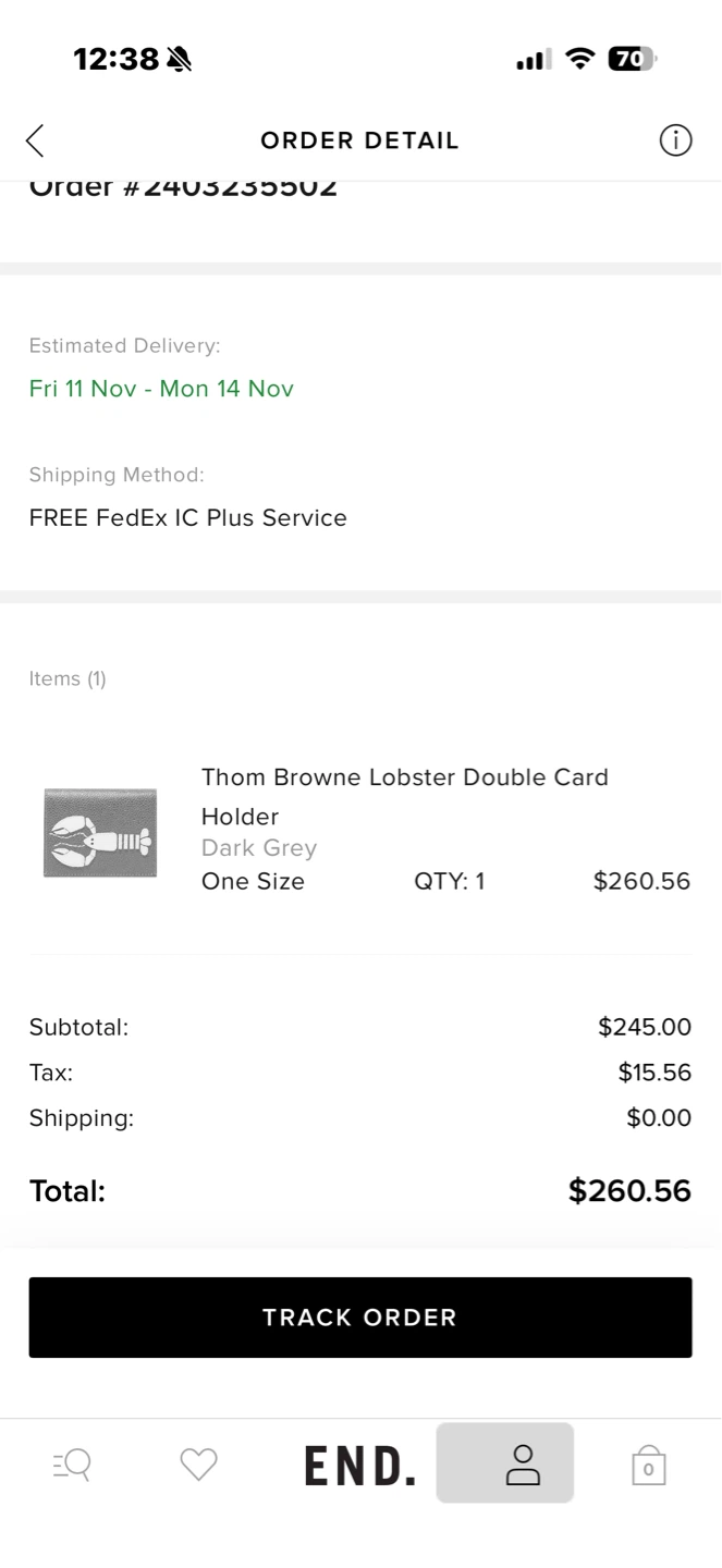 Thom Browne Lobster Double Card Holder - Dark Grey - photo 2