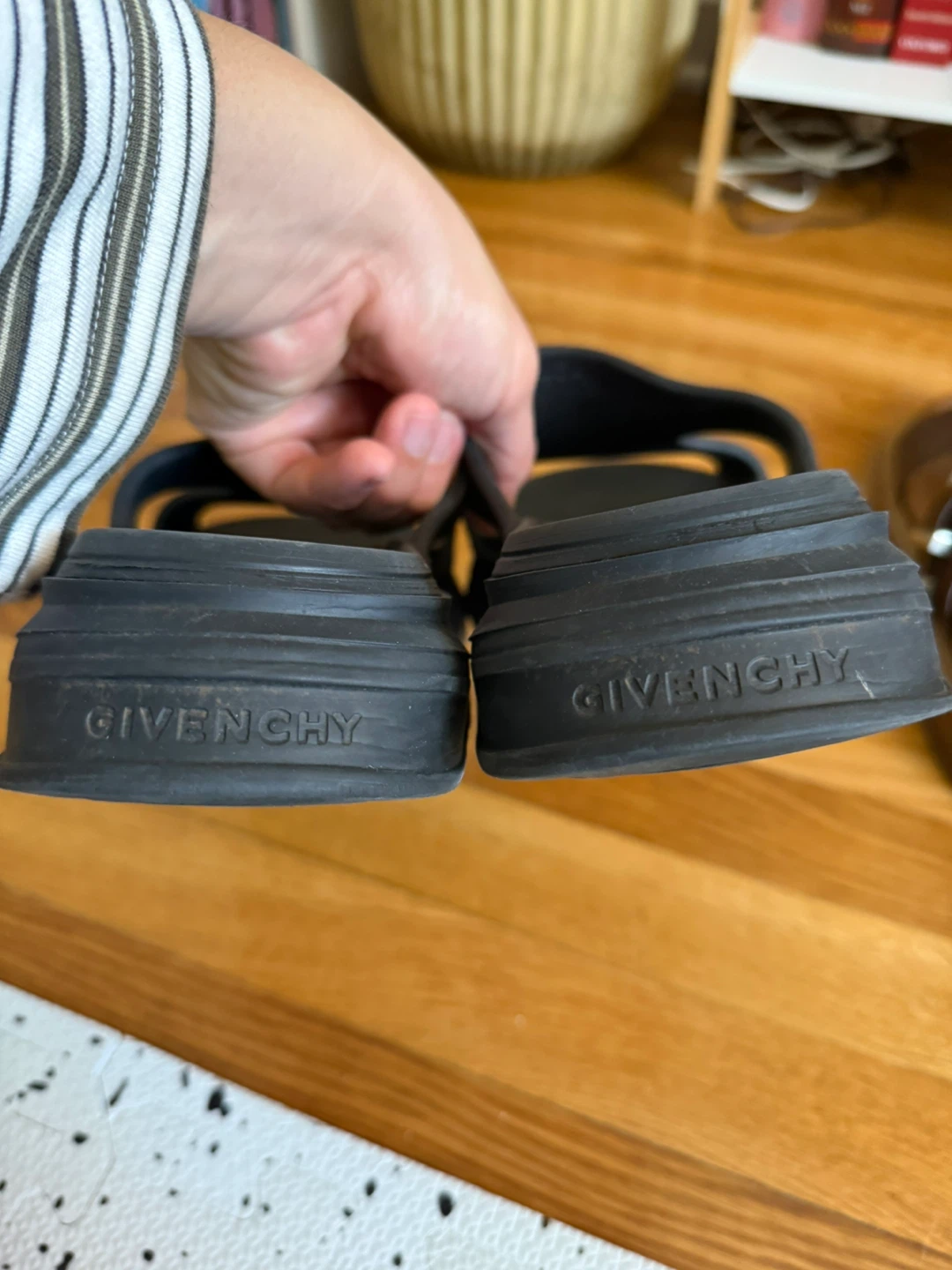Givenchy Black Slides Sandals - photo 3