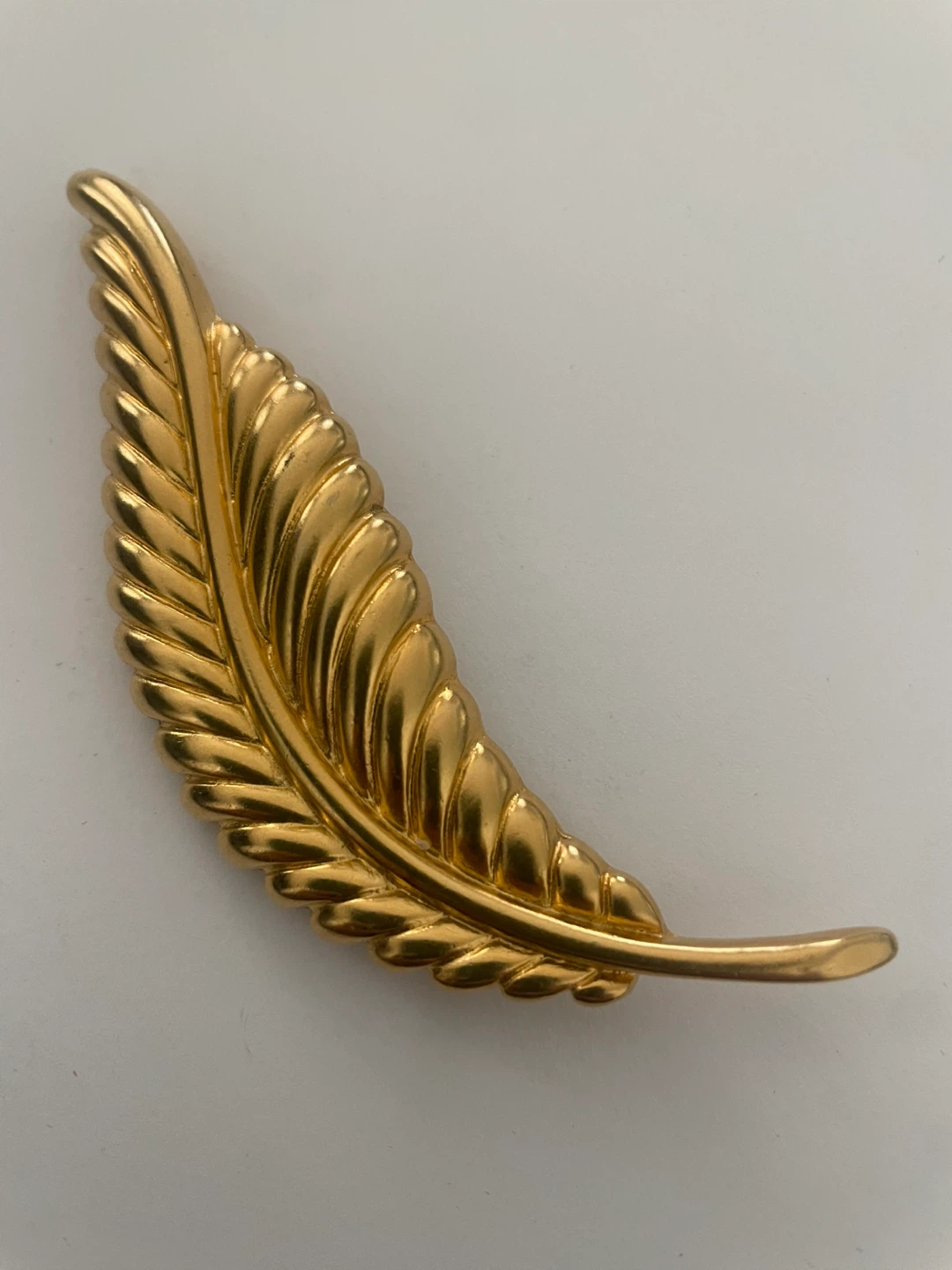ALFRED SUNG VINTAGE Gold Tone Feather Brooch Pin - photo 2