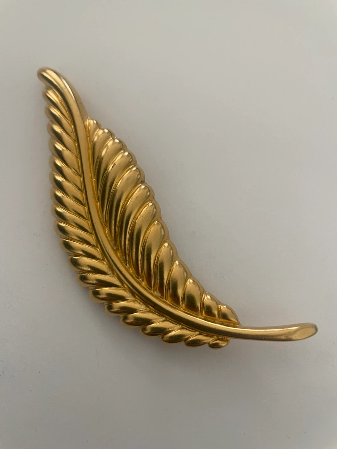 ALFRED SUNG VINTAGE Gold Tone Feather Brooch Pin - photo 3