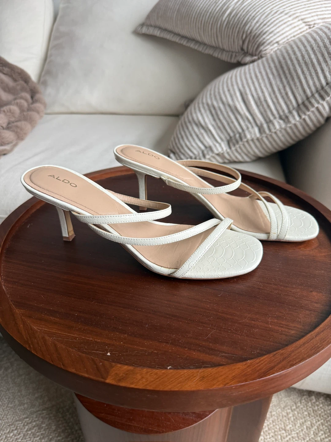 ALDO White Kitten HeelSandals size 9 - photo 3