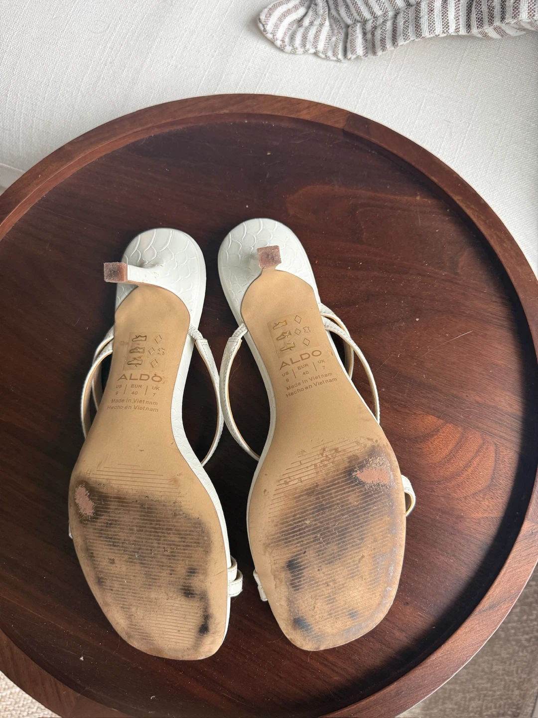ALDO White Kitten HeelSandals size 9 - photo 4