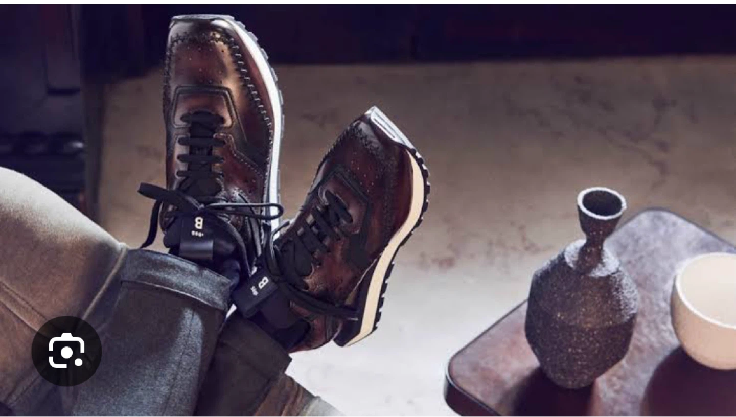 Berluti Leather Burgandy Leather Sneakers - photo 2
