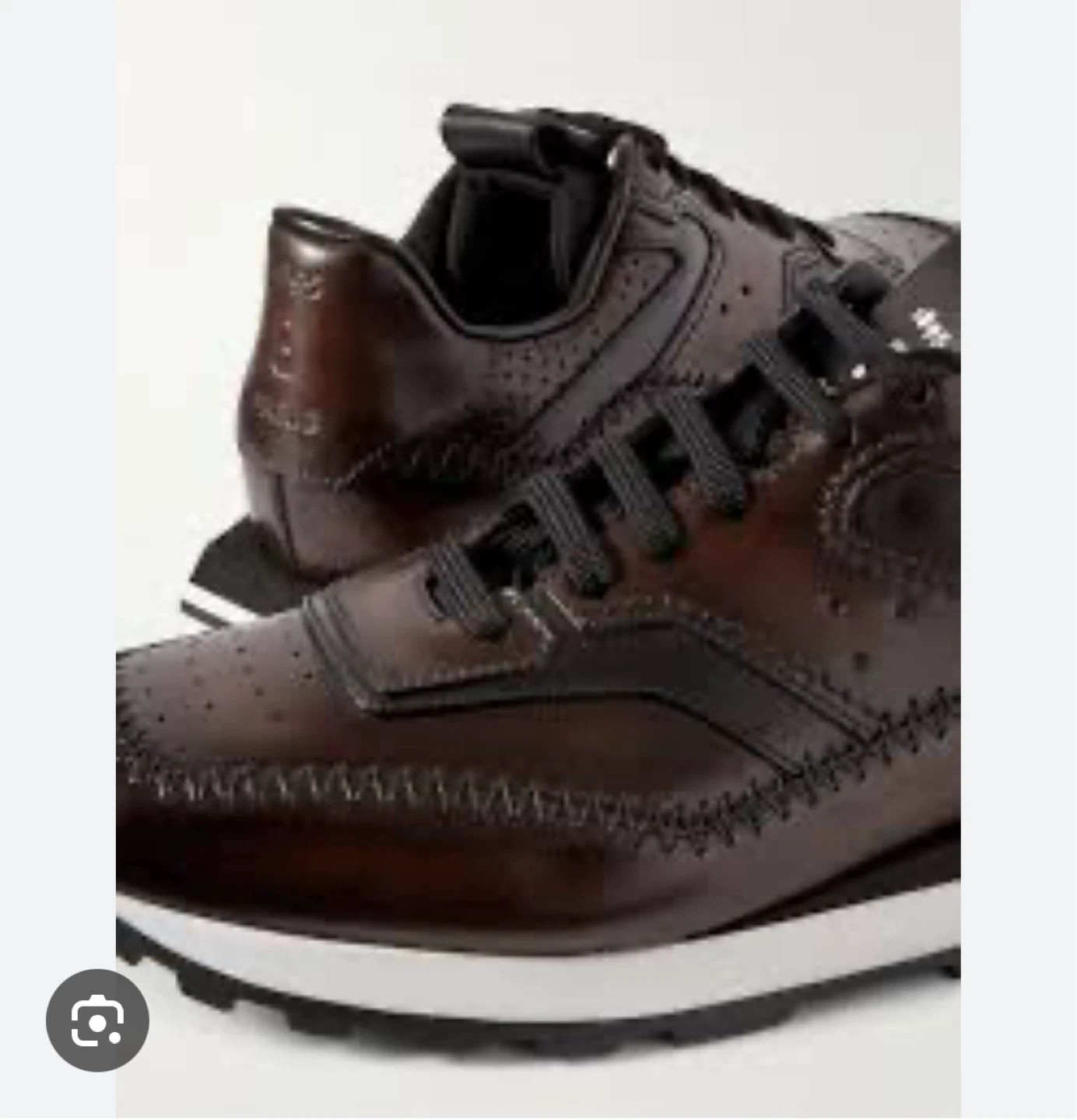 Berluti Leather Burgandy Leather Sneakers