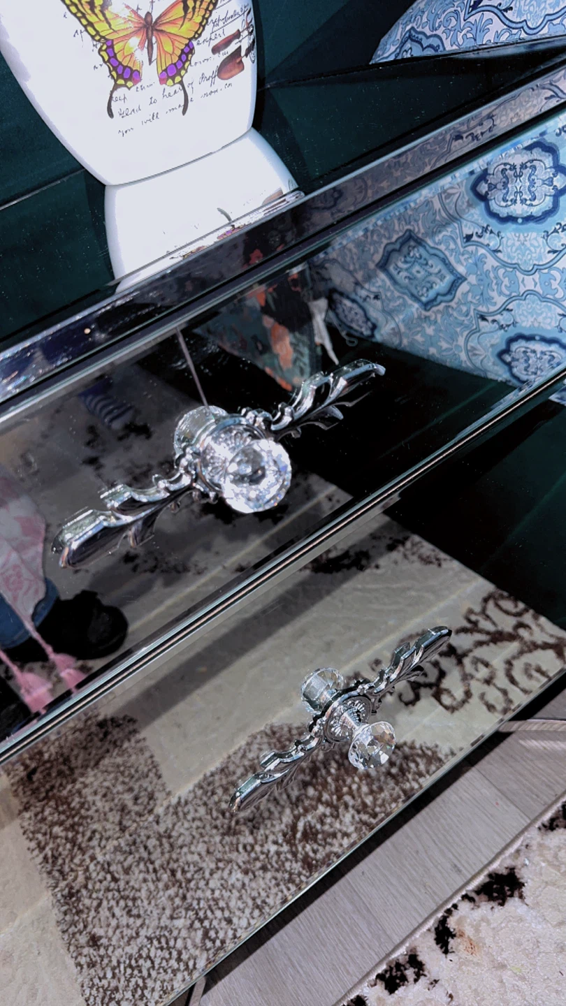 Mirrored 2-Drawer Nightstand2, two of them, - photo 2