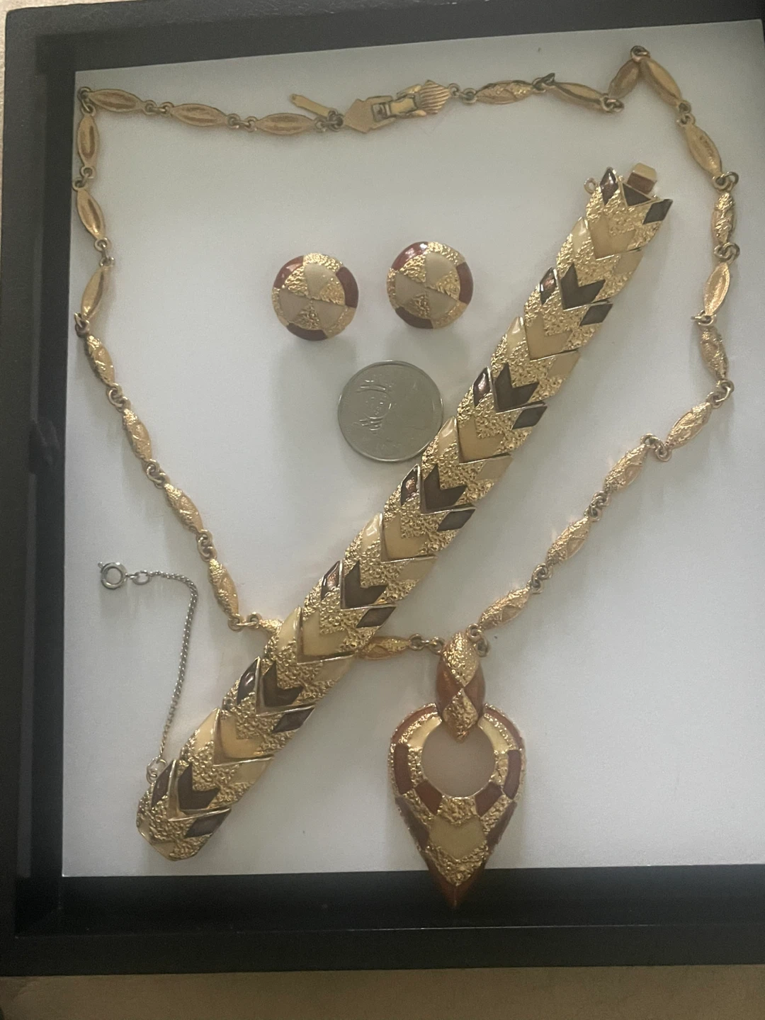 Vintage DORLAN Necklace, Bracelet, and Earrings Set - photo 5