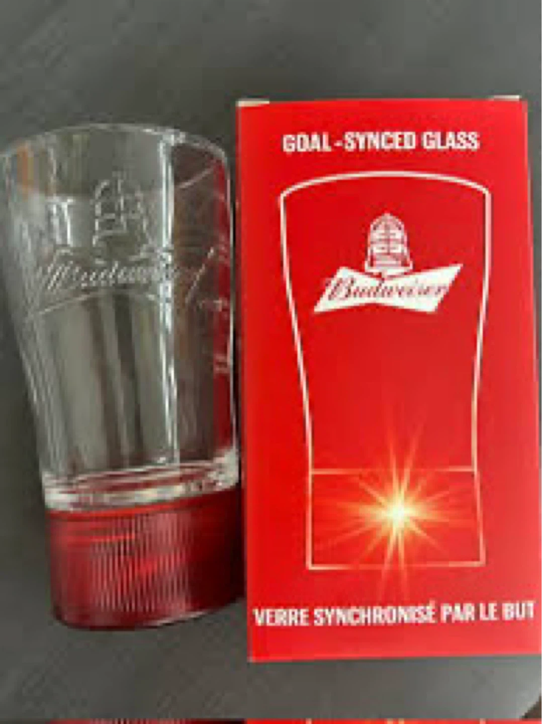 Budweiser Goal-Synced Glass with Box