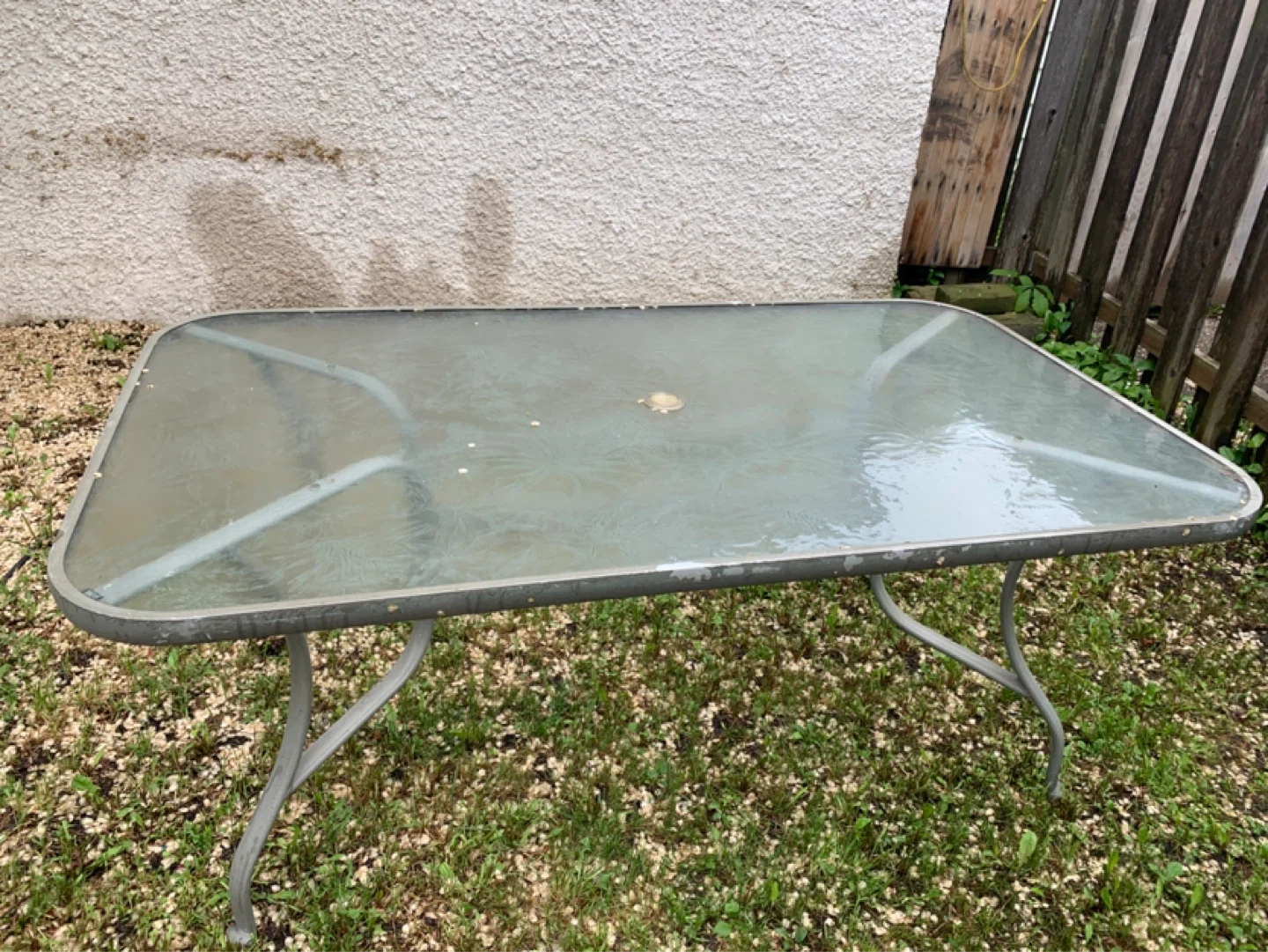 Glass Top Patio Table