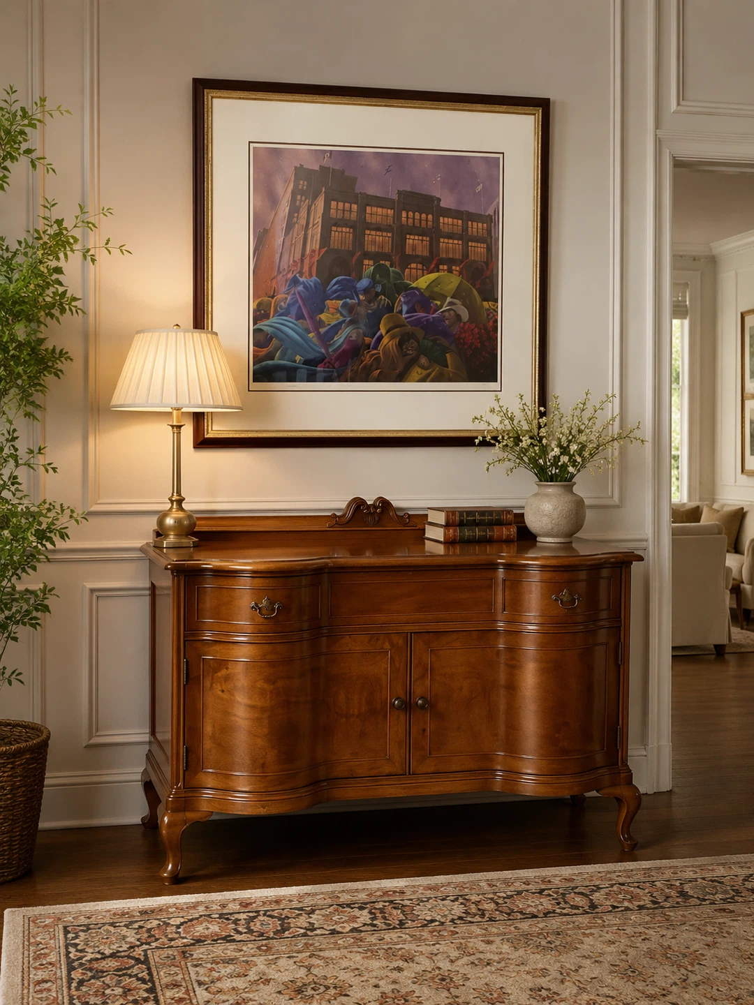 Antique Style Wooden Accent Cabinet